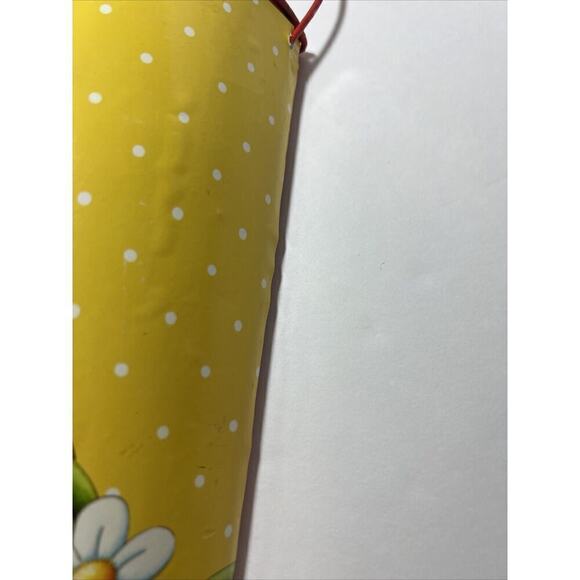 Mary‎ Engelbreit ME Flower Garden Metal Half Pail Vase Wall Table Decor 10” - Picture 13 of 14